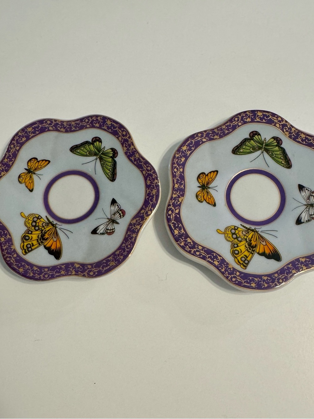 Set of 2 Butterfly Trinket Plates